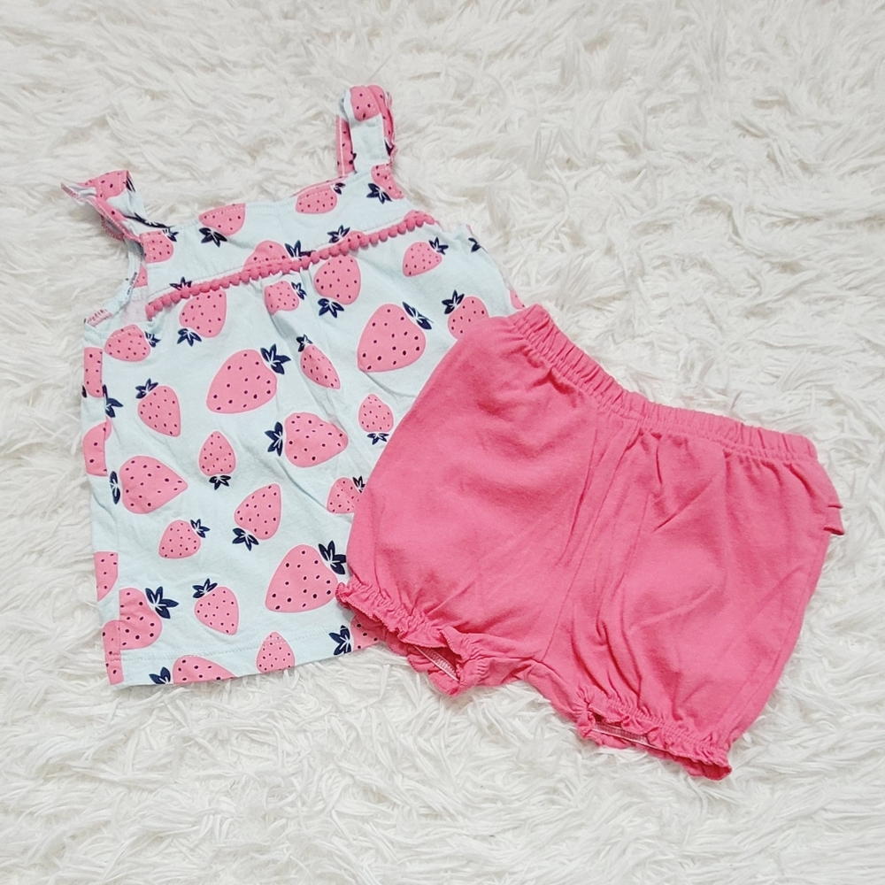 💜 Baby Strawberry Shorts Set